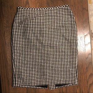 Loft wool houndstooth pencil skirt, size 12